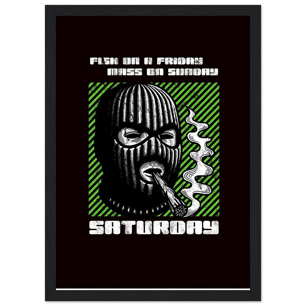 Thumbnail: Saturday Premium Semi-Glossy Paper Wooden Framed Poster