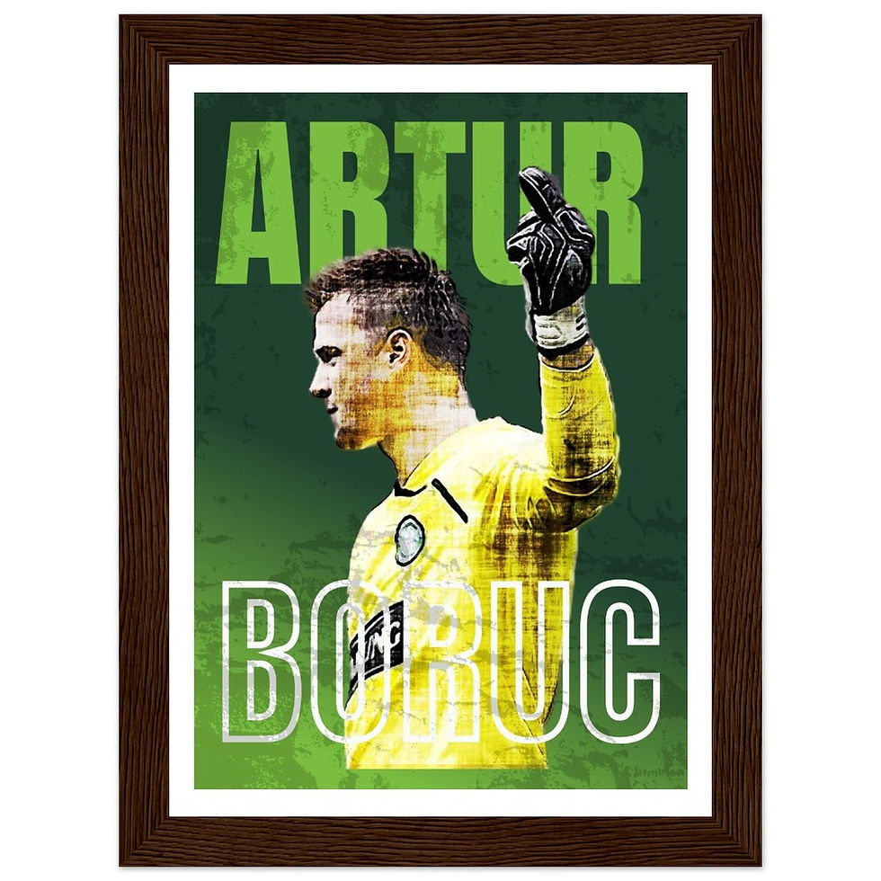 Thumbnail: Artur Boruc Celtic Premium Matte Paper Wooden Framed Poster