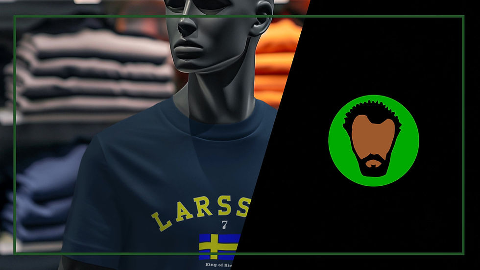 Thumbnail: Larsson (PC)Celtic Legend Henrik. Navy crewneck unisex T shirt size S-3XL
