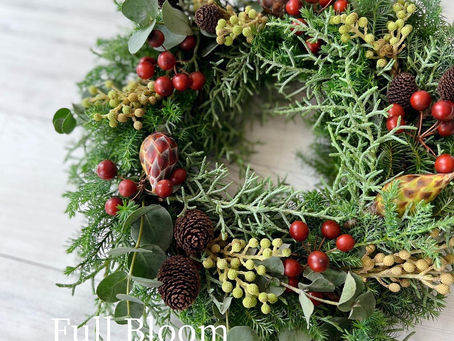 『2022 Full Bloomのクリスマス』第二弾!!クリスマスリースWSのお知らせ