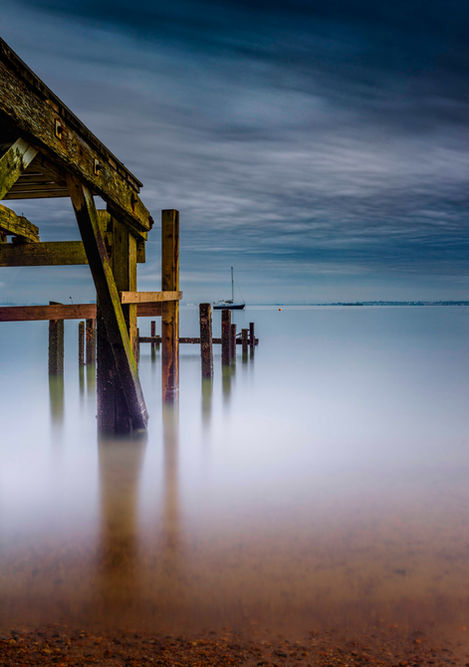 slow shutter, sea, landscape, slipway, long exposure,