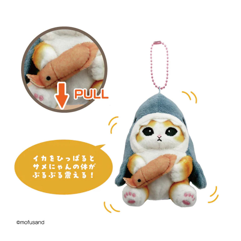 縮圖：Mofusand 鯊魚貓、虎鯨貓公仔掛飾(MF0118)