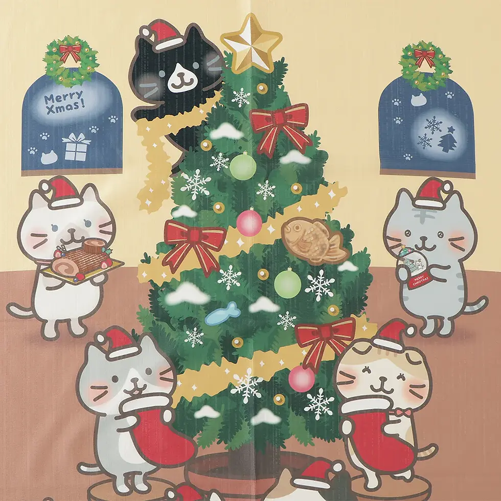 縮圖：Fuku Fuku Nyanko 聖誕門簾 (FU1010)