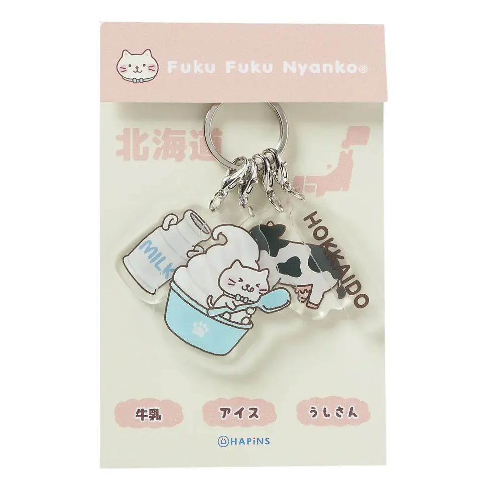縮圖：Fuku Fuku Nyanko 當地亞克力4連鑰匙扣 (FU0828)