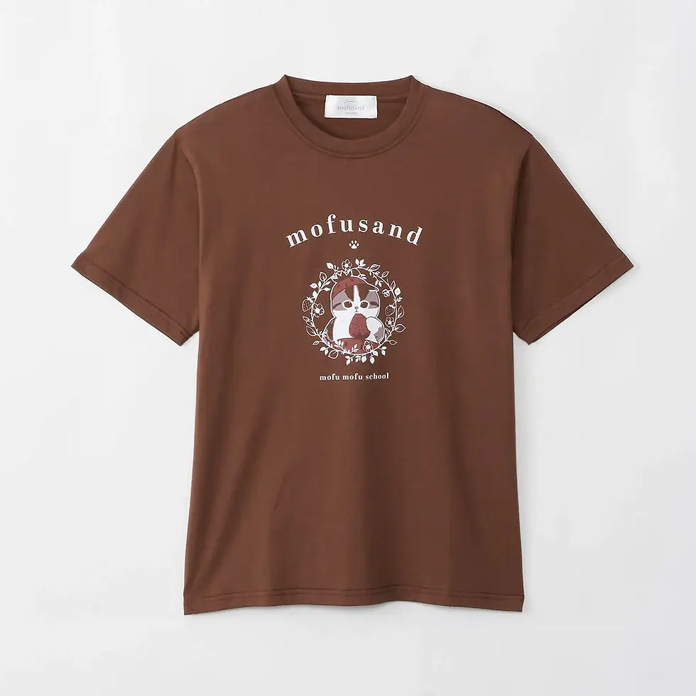 縮圖：Mofusand 學院風鯊魚貓TEE (MF0751)