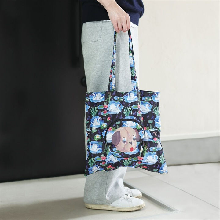 縮圖：Nathalie Lete Face bag 黑色招財貓（BG5091）