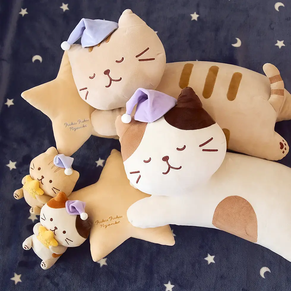 縮圖：Fuku Fuku Nyanko 晚安貓咪公仔(FU0817)