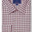 Thumbnail: Merlot/White Trim Fit Check Cotton Dress Shirt