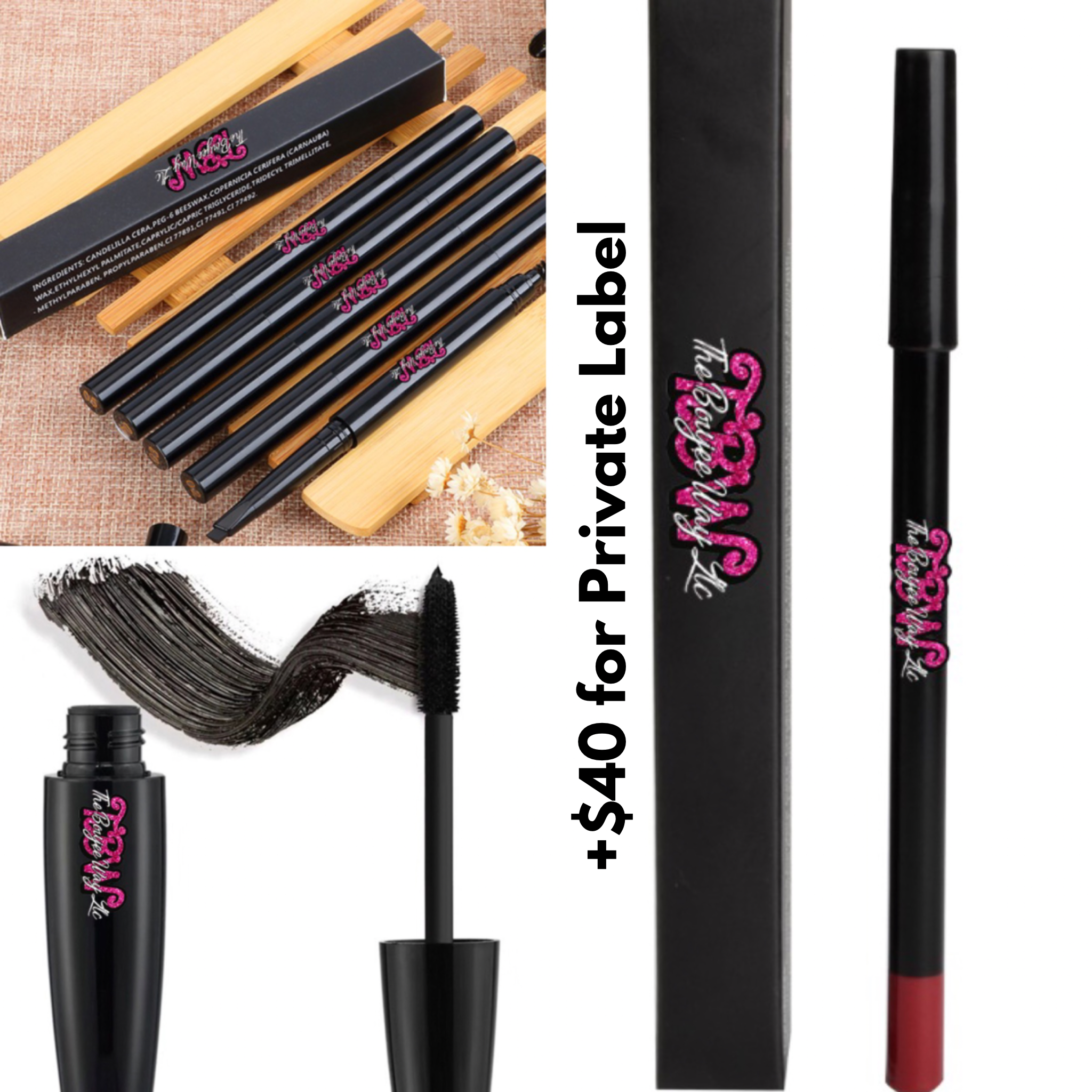 COSMETIC WHOLESALE (lip liners, brow pencils, mascara)