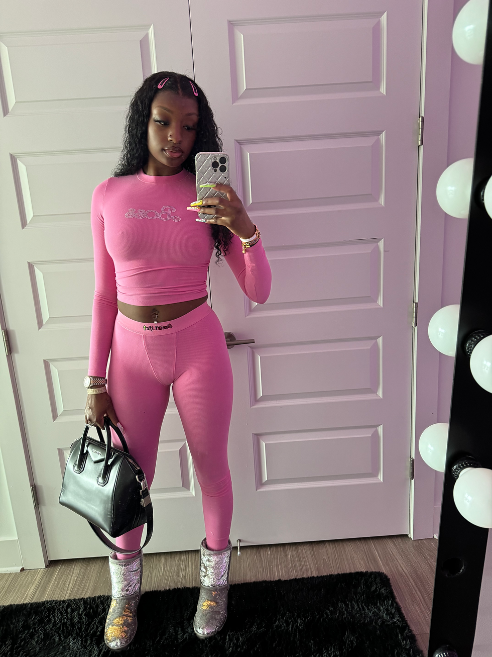 Thumbnail: BYLU Studded Lounge Set Long Sleeve