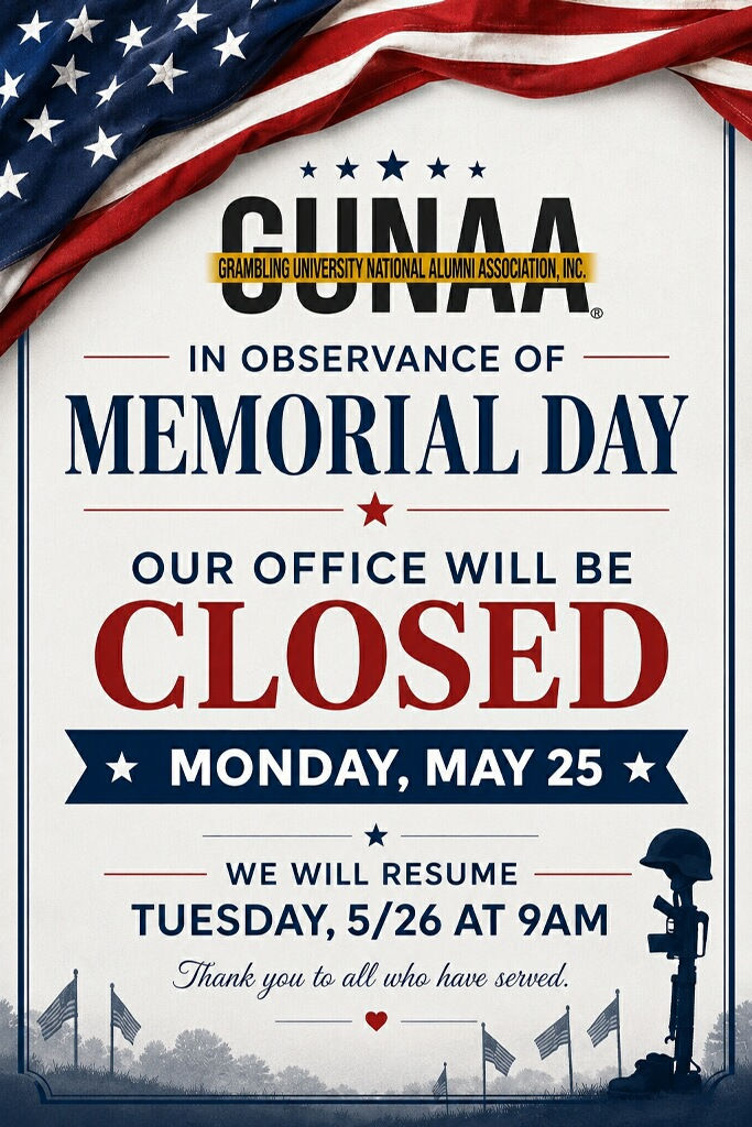 GUNAA Office Closed on Monday