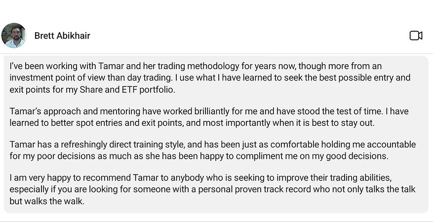 Trader feedback mentoring