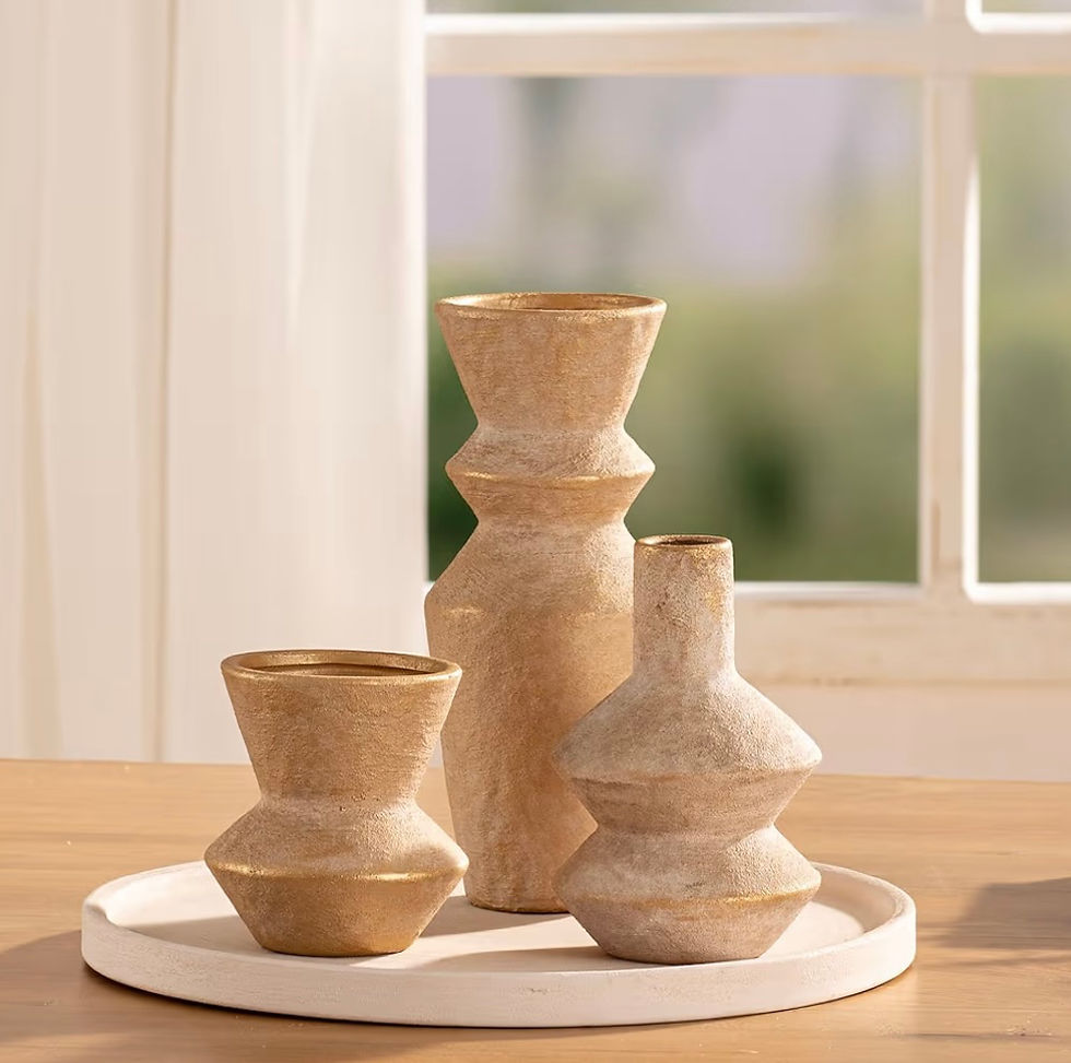 Miniatura: Set x 3 jarrones Francia Terra Sand