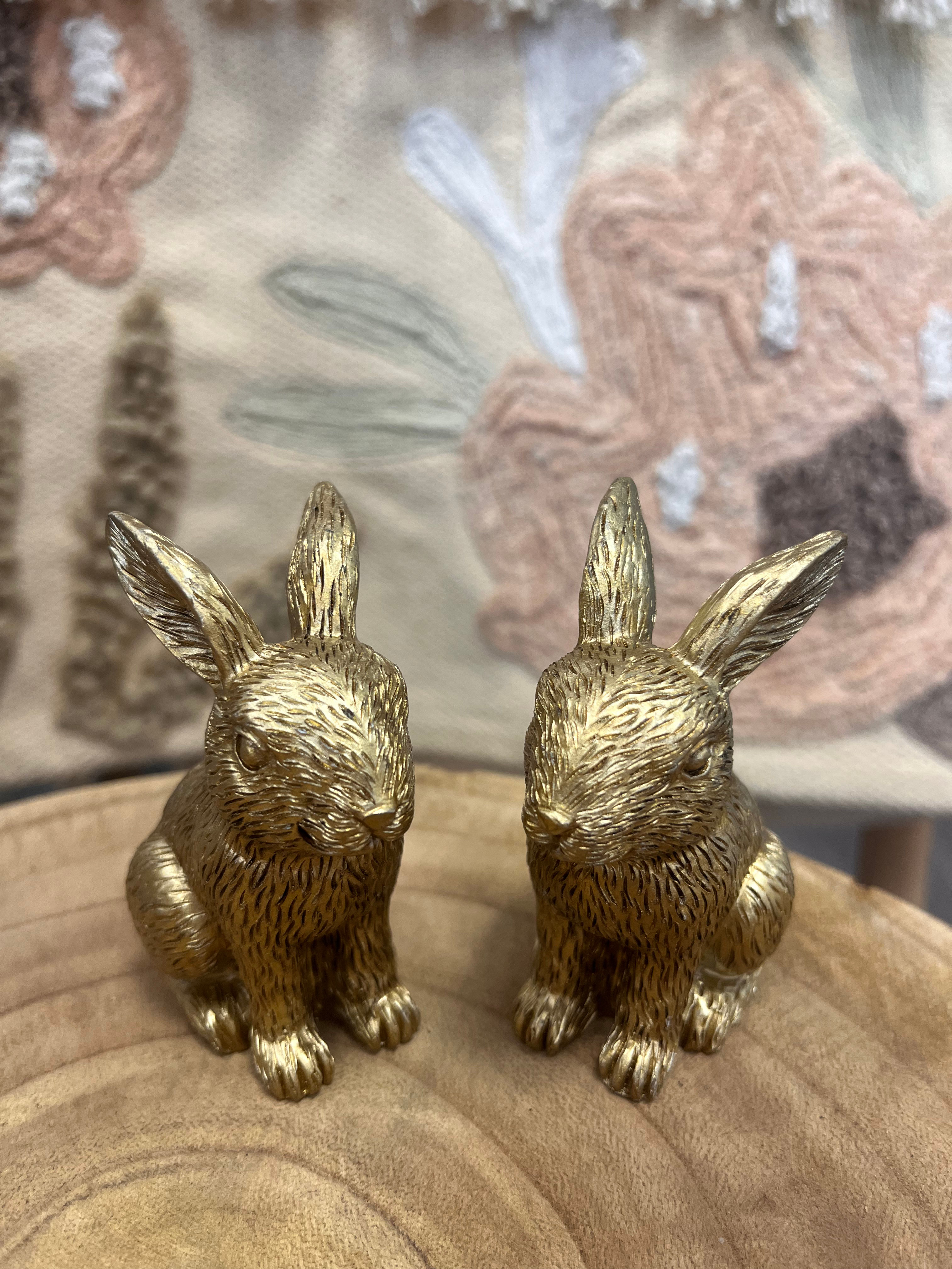 Set x 2 Conejos Easter gold