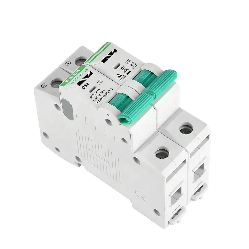 Miniature : disjoncteur énergie solaire DC MCB 2 Pôles