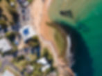 avoca beach surf club with aerial drone