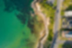 aerial drone view of Terrigal Boardwalk