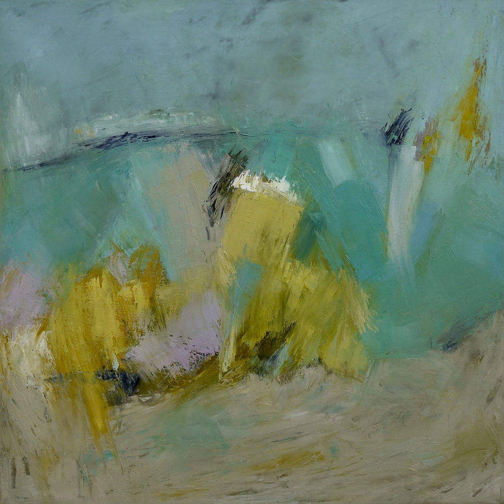 golden grass and turquoise sea