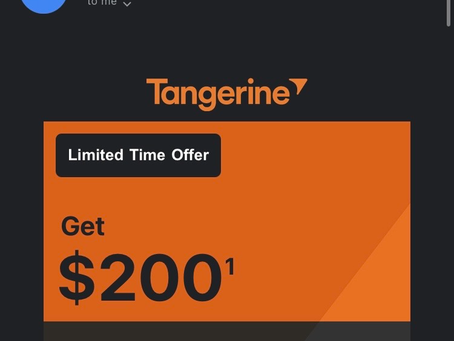 [加拿大銀行] Tangerine特選現有客戶 4/30前轉payroll CAD200現金回贈