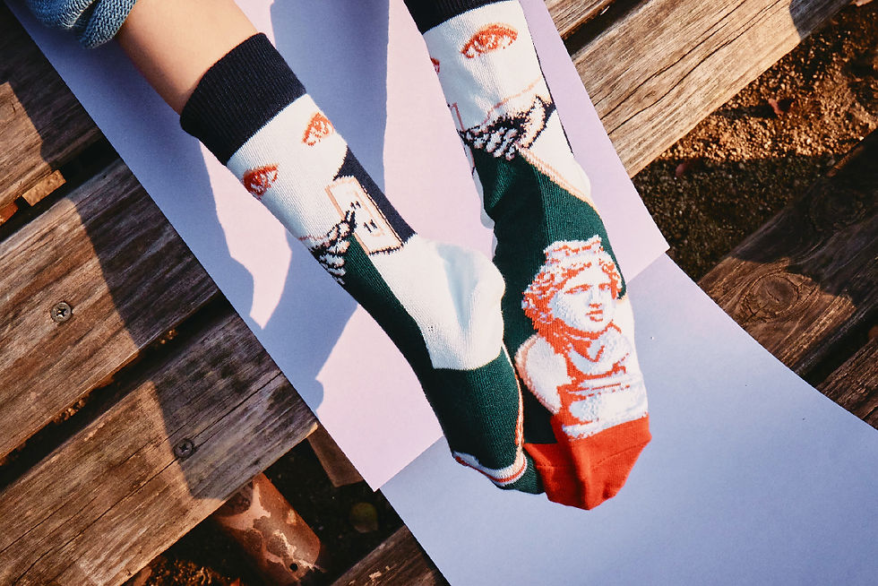 サムネイル： "Living space" Socks (Ice blue)