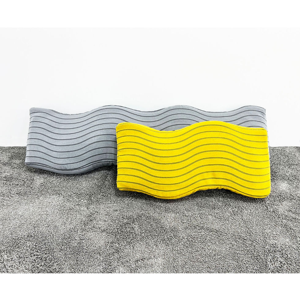 サムネイル： Fabric object "Wavy line"Long Ash grey