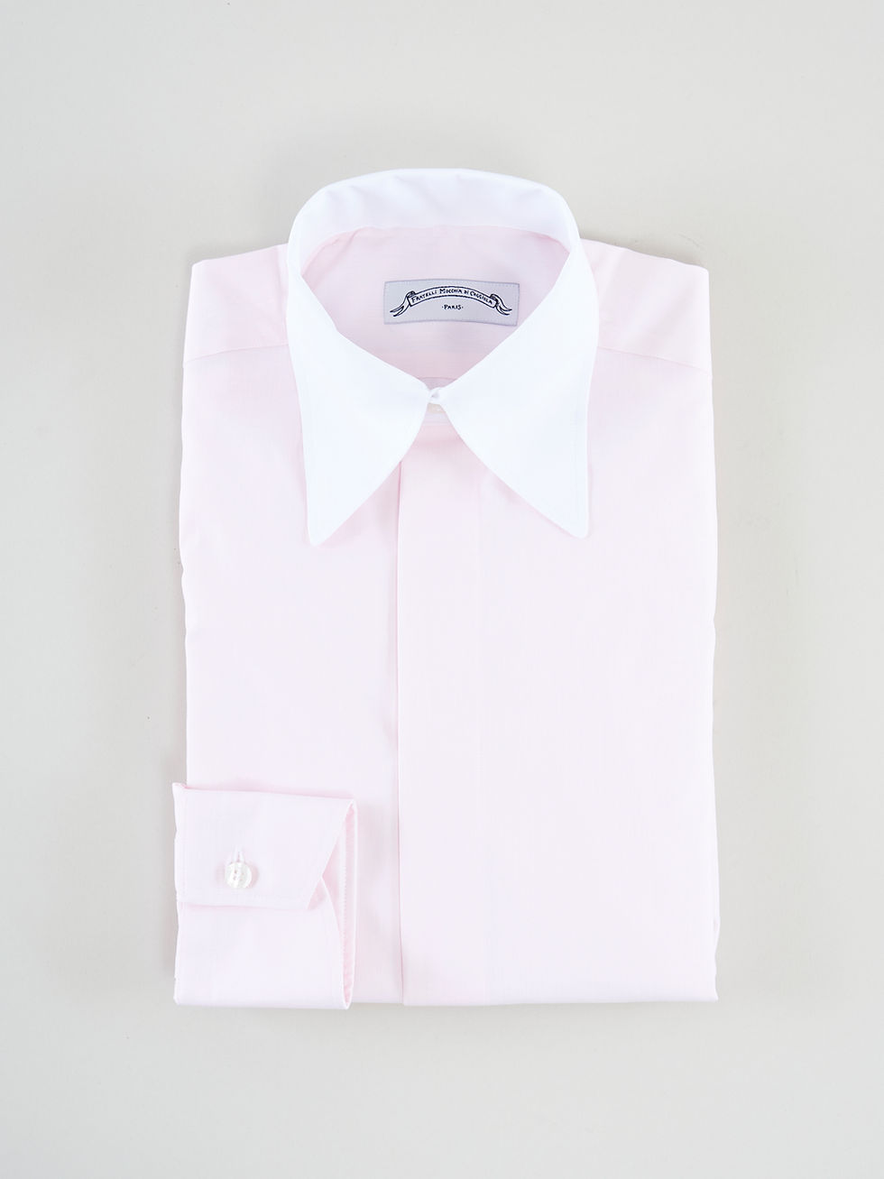 Chemise business en popeline rose