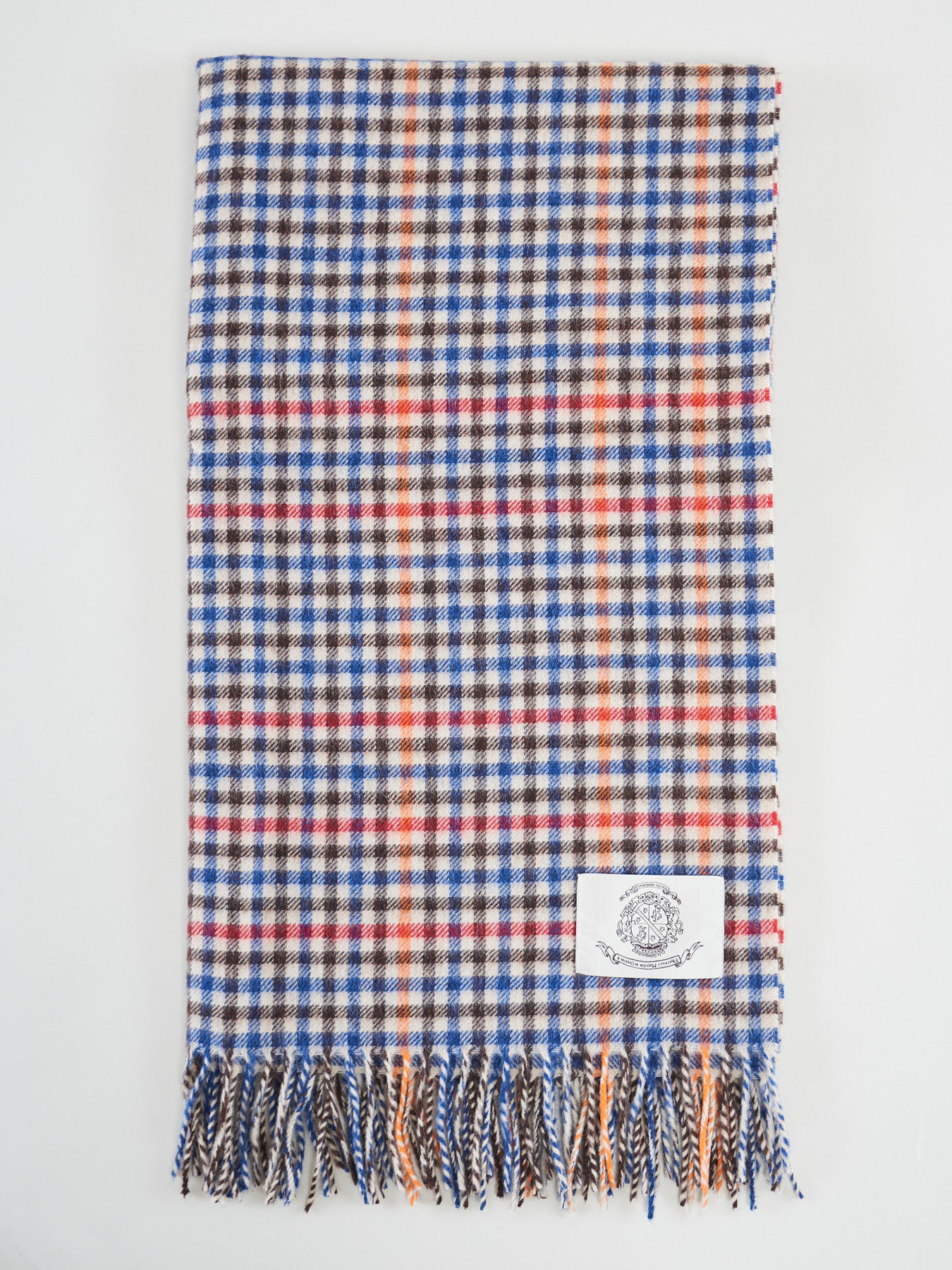 Écharpe en laine mérinos à carreaux