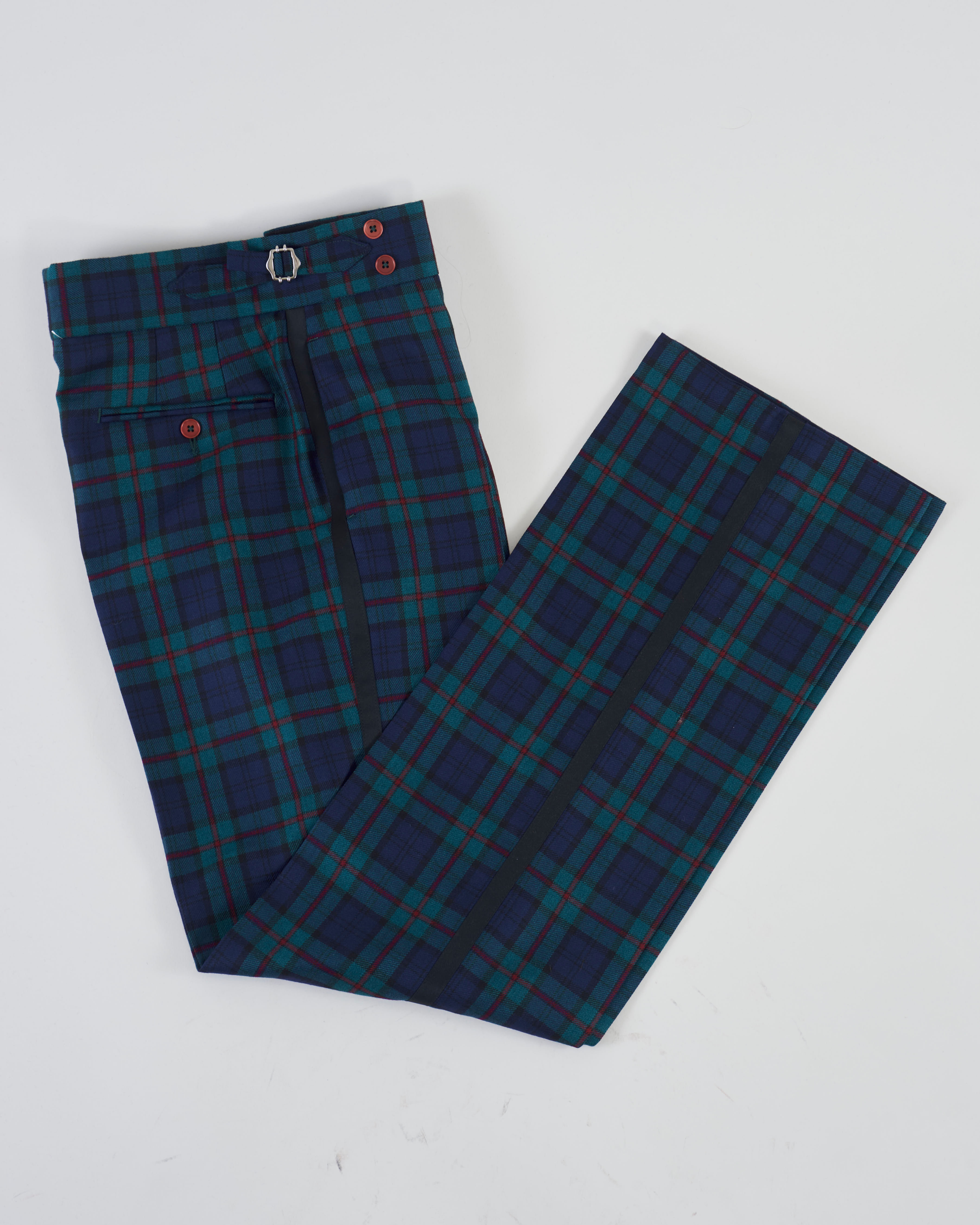 Pantalon de smoking en tartan