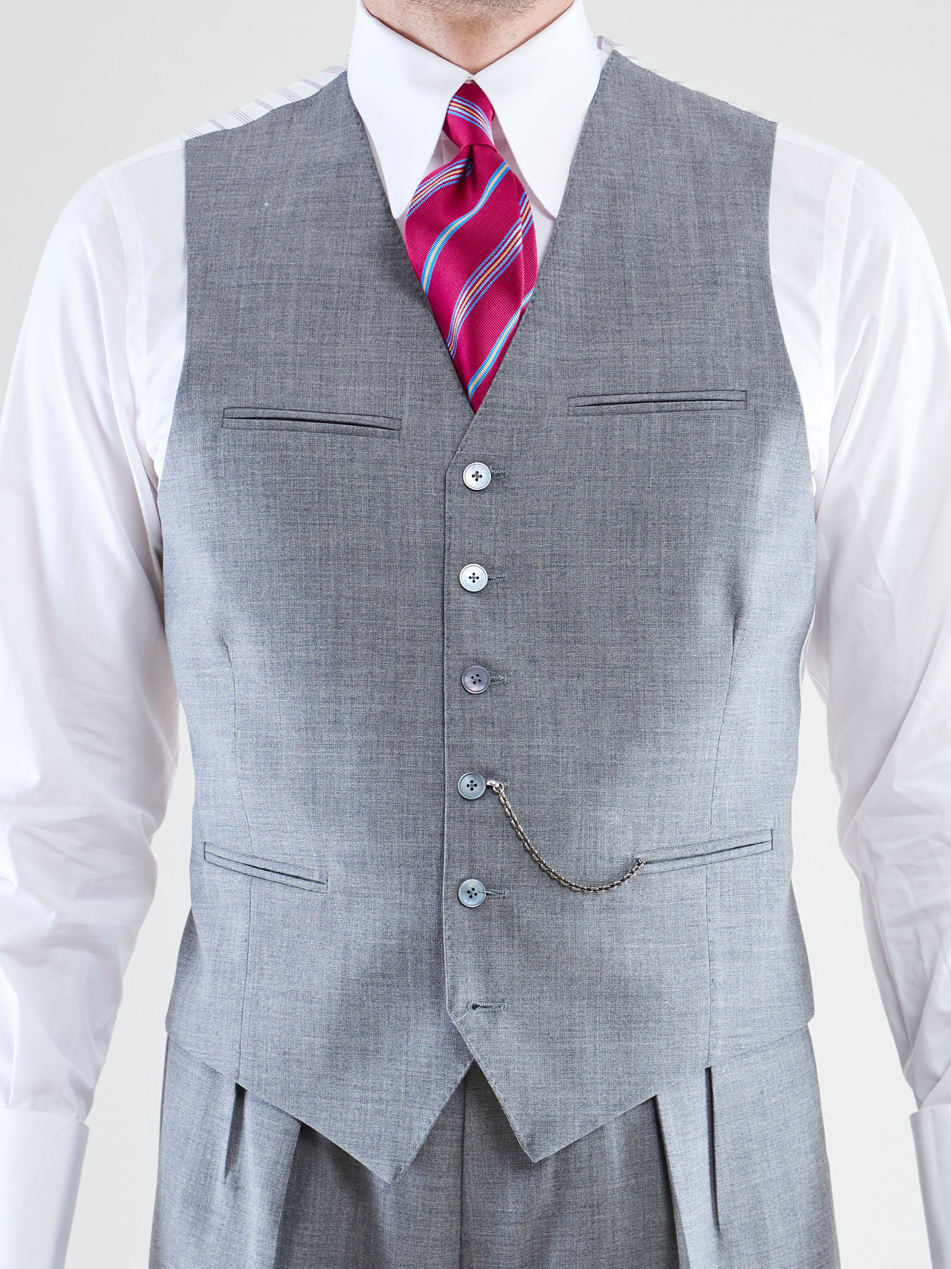 Gilet en laine froide anglaise grise