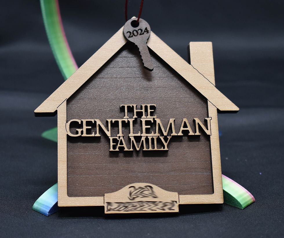 Thumbnail: Wooden House Key Ornament