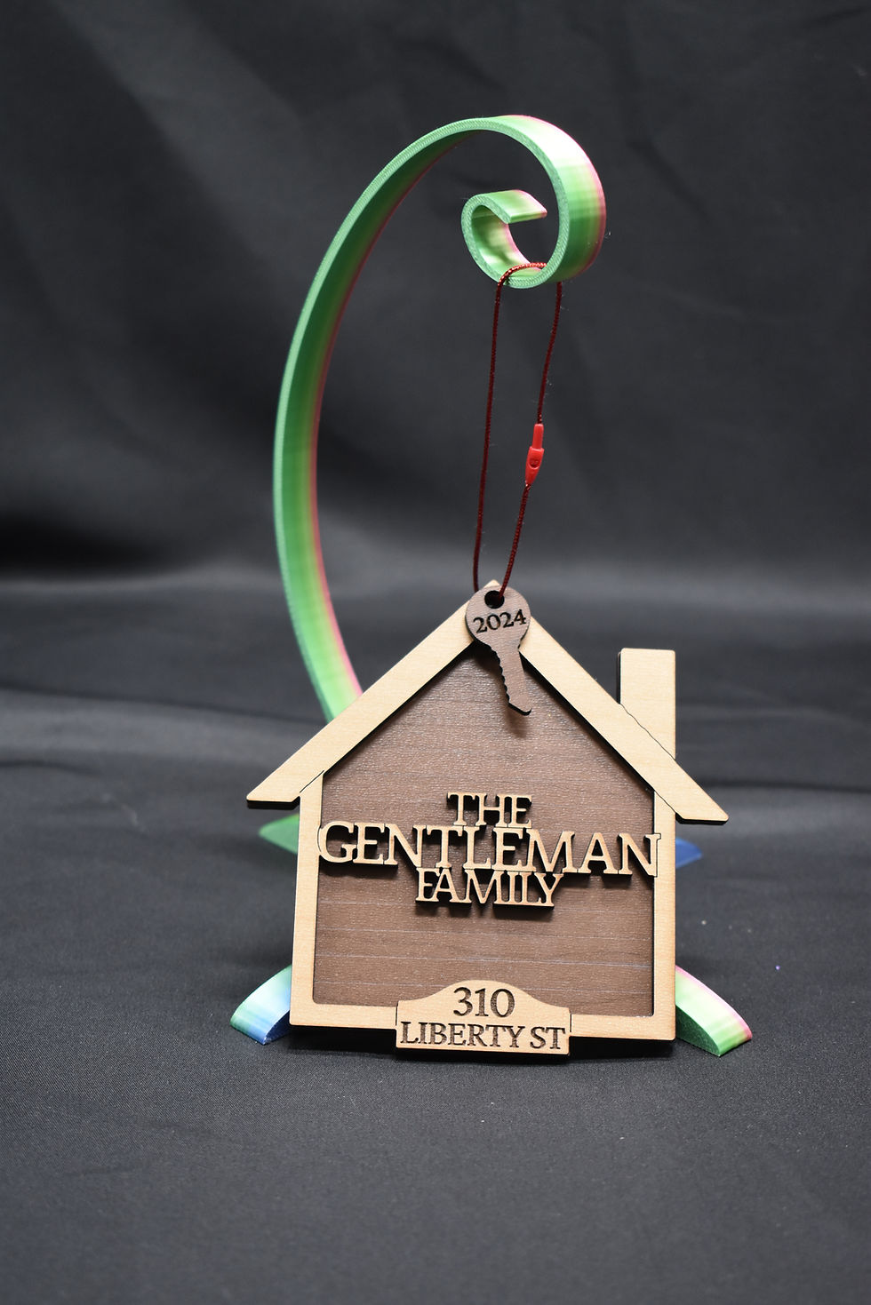 Thumbnail: Wooden House Key Ornament