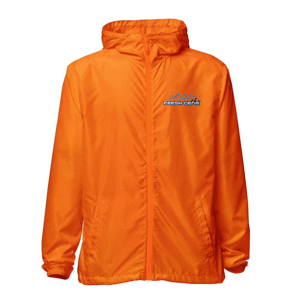 Thumbnail: Feesh Gear Unisex lightweight zip up windbreaker