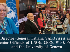 Professor Sukehiro HASEGAWA, had an opportunity to meet with Director-General Tatiana VALOVAYA of UNOG and Senior Officials of UN and International Organizations in Geneva (8/7/2025)