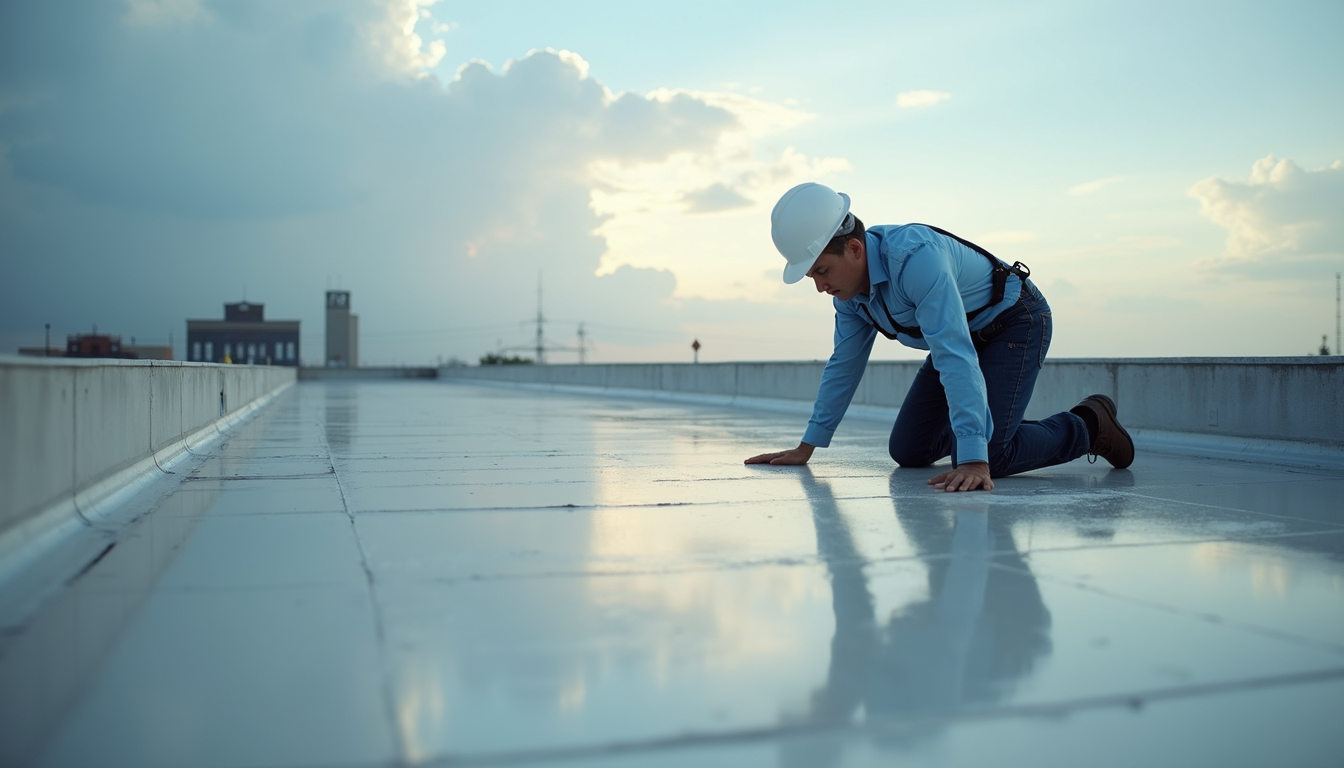 Commercial flat roof work