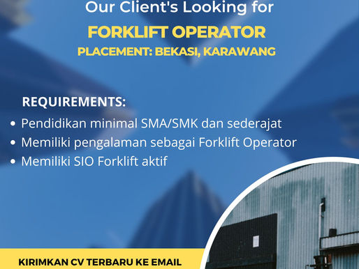 Forklift Operator – Bekasi / Karawang