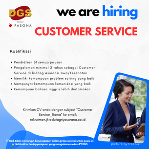 Customer Service (Insurance) – Min. 2 Years Experience