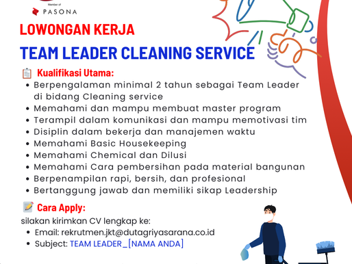 Team Leader Cleaning Service