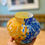 Thumbnail: Bohemian glass flower bowl