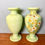 Thumbnail: Pair of vintage hand painted vases