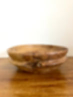 Hand turned burr wood bowl