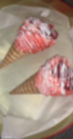 Ojheas Strawberry cheesecake crunch cone