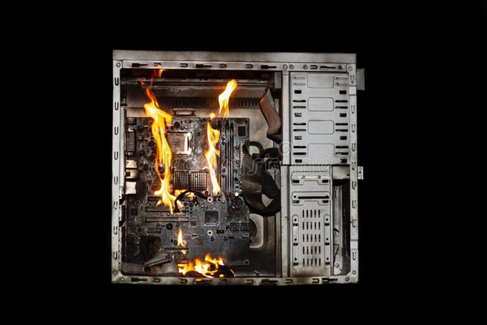 Computer on Fire
