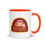 Thumbnail: Seriously Colorful Cool Cat Orange Ceramic Mug left side design