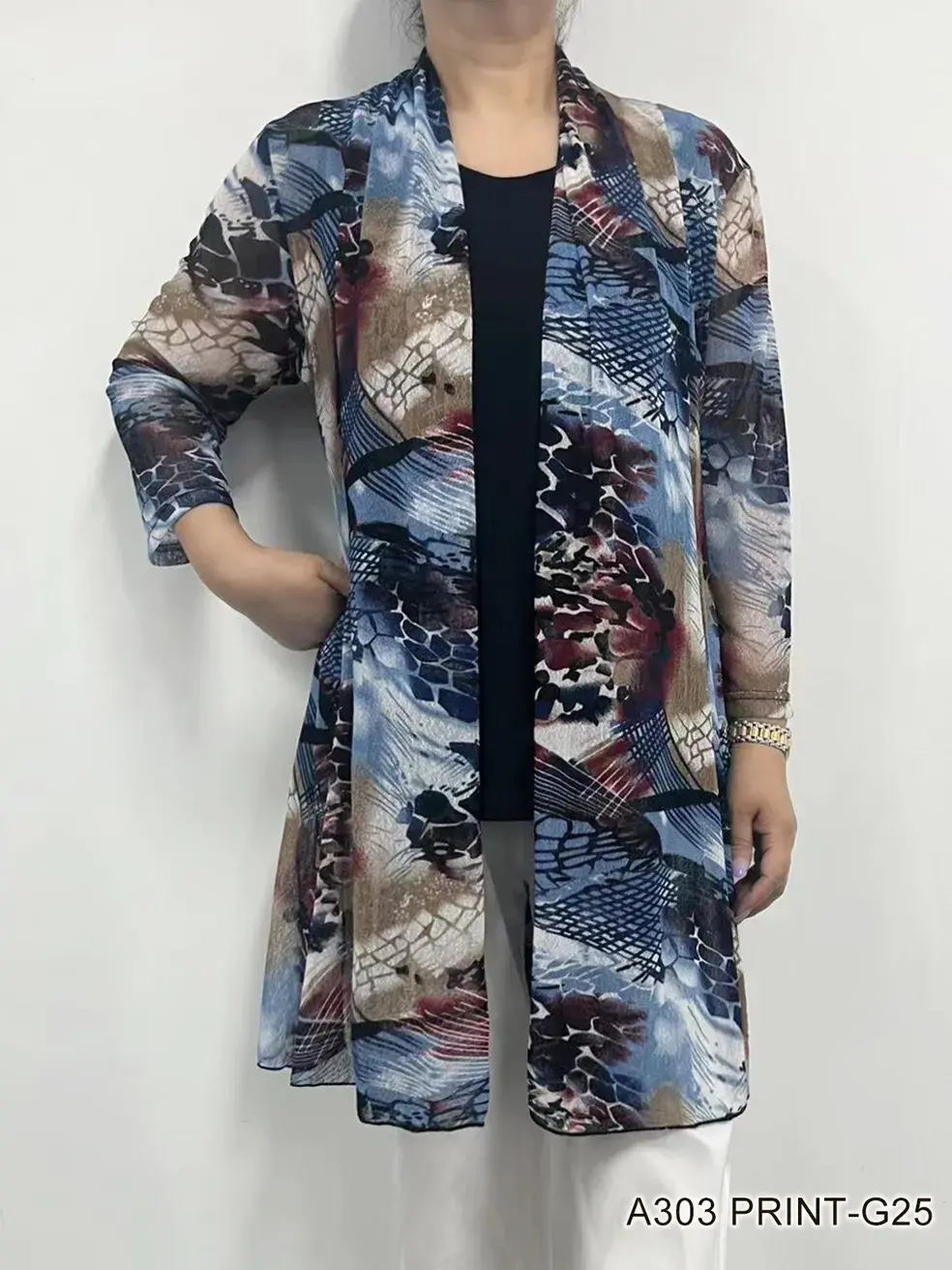 Twilight Mosaic Open Lapel Jacket