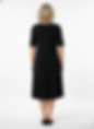 Thumbnail: Seamless Black Knit Midi Back View