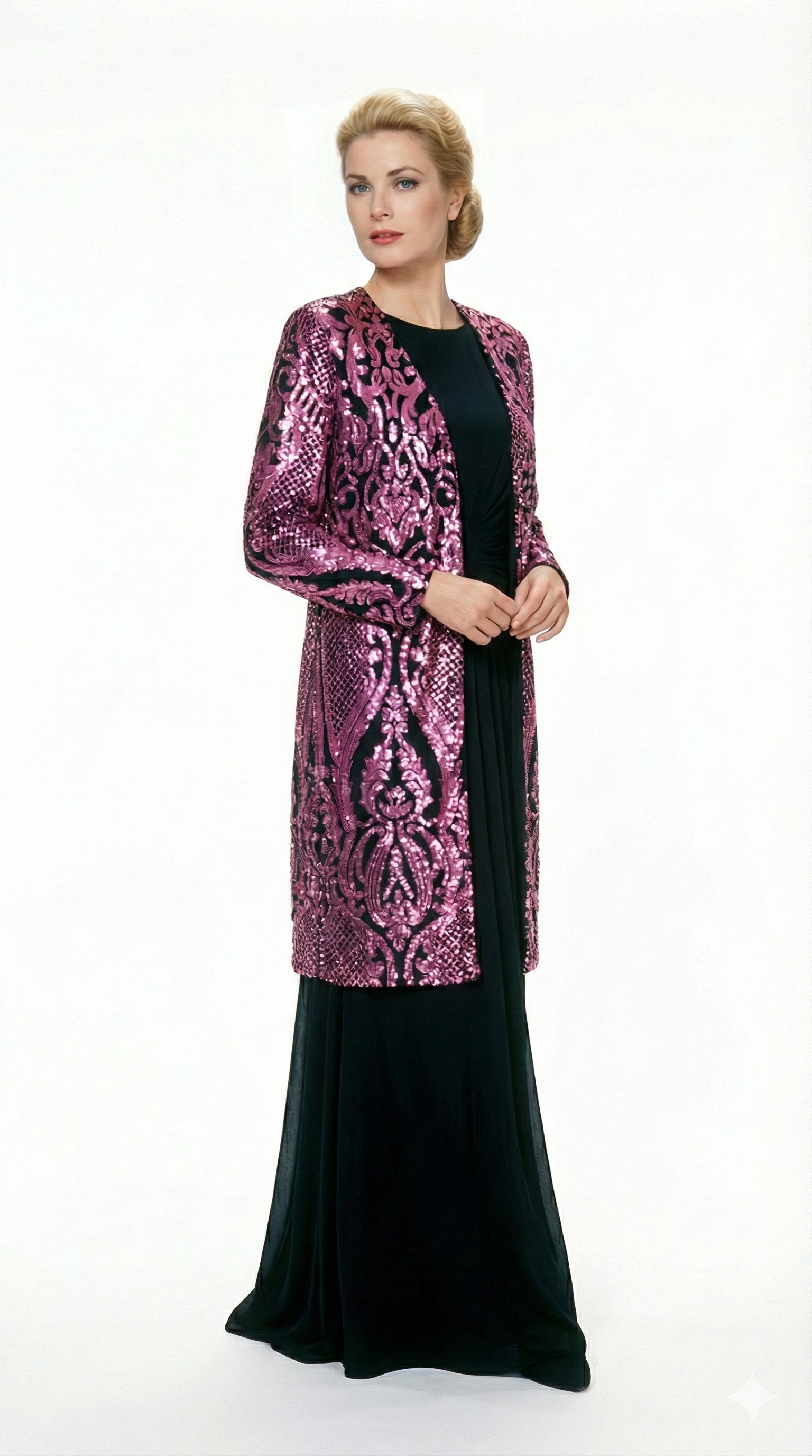 Wedding GuestMother of the Bride Pink Sequin Jacket Grace Kelly