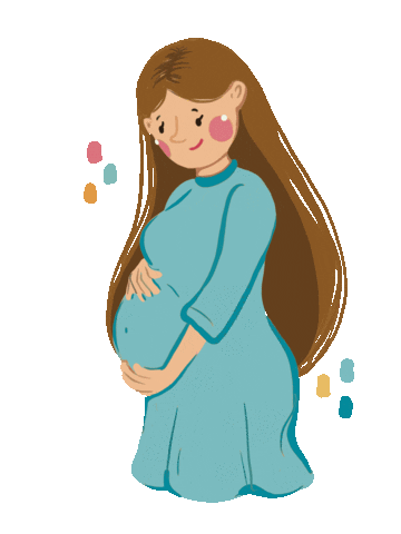 vector gif image of pregnant women