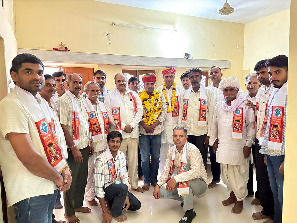 Mahendra Patel becomes District President of the Jodhpur Anjana Samaj; enthusiasm among the youth.