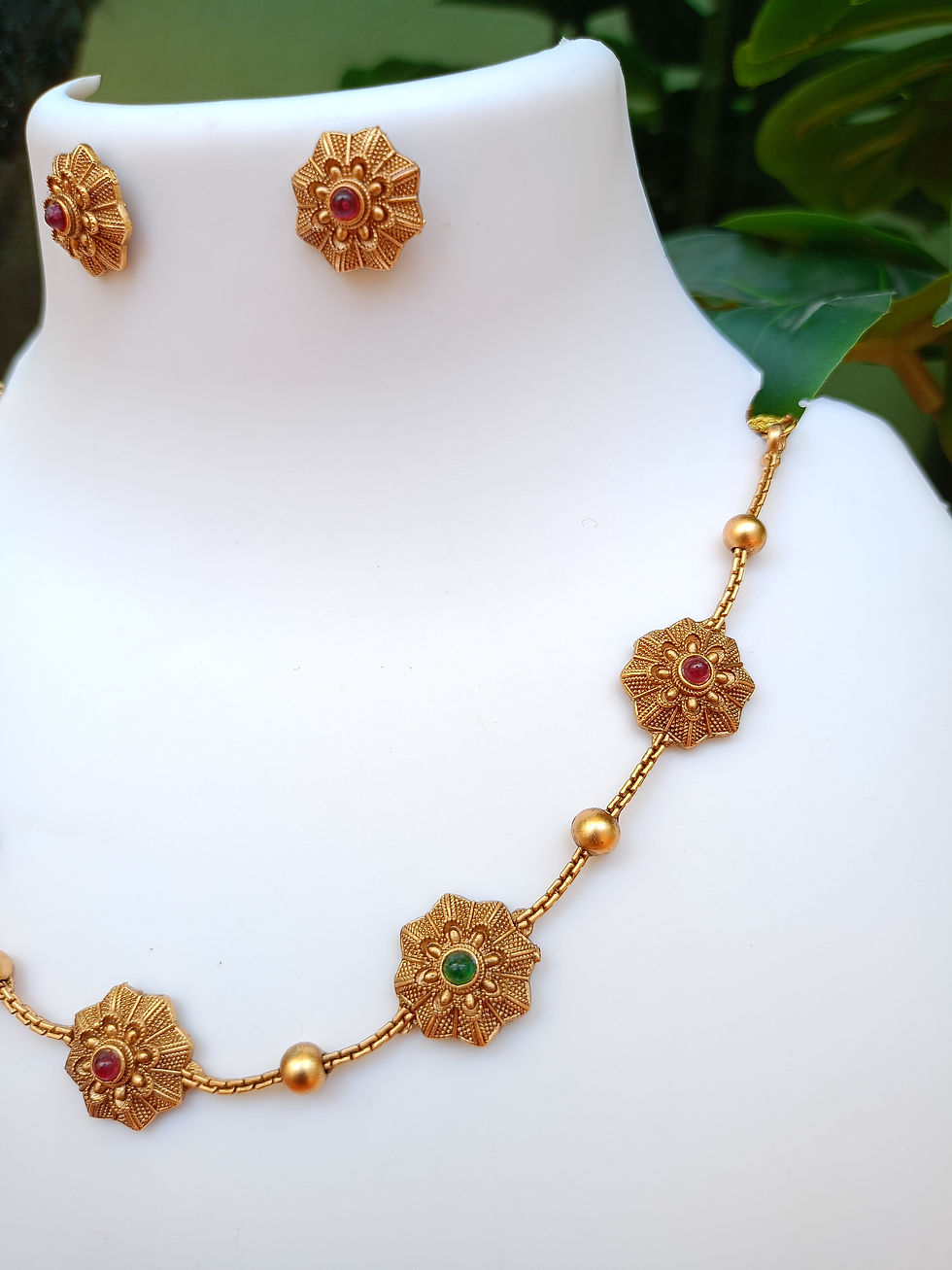 Thumbnail: Kid's Friendly Floral Choker Necklace Set