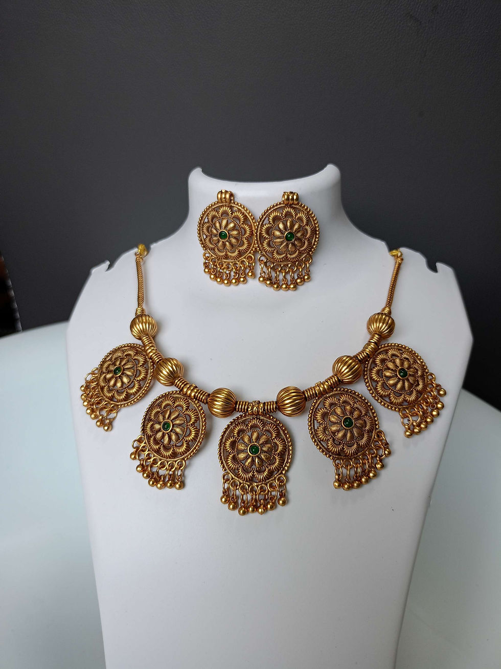 Thumbnail: Antique Floral Necklace Set